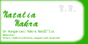 natalia makra business card